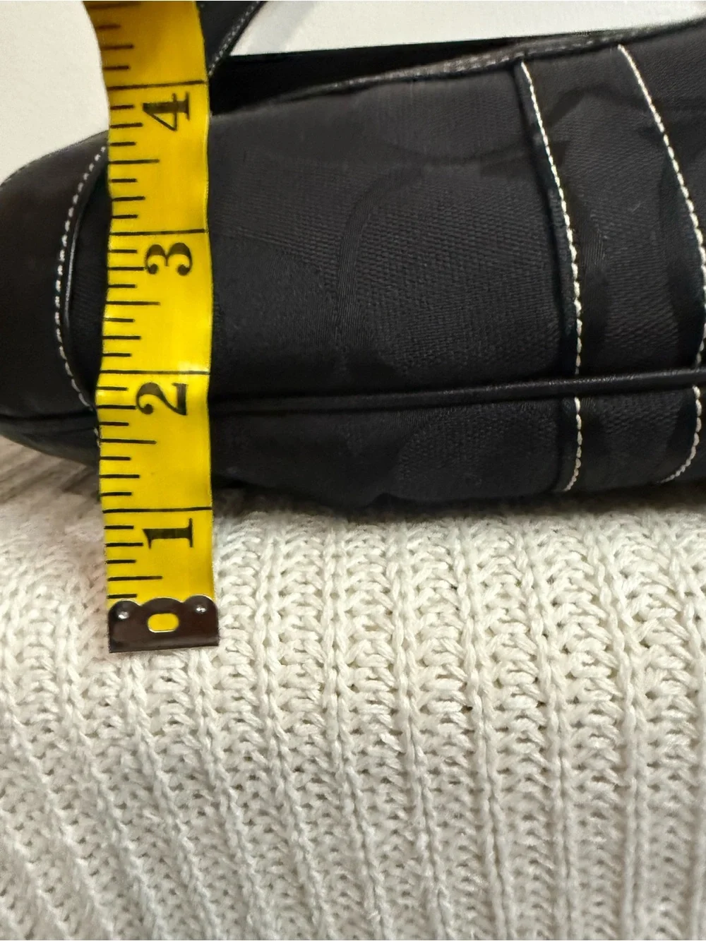 Coach Ergo Signature Jacquard Hobo bag featuring a black-on-black